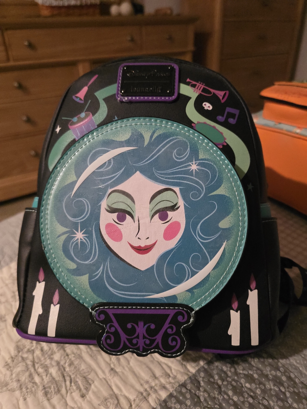 Disney Loungefly Haunted Mansion  Backpack - Teal Black Purple